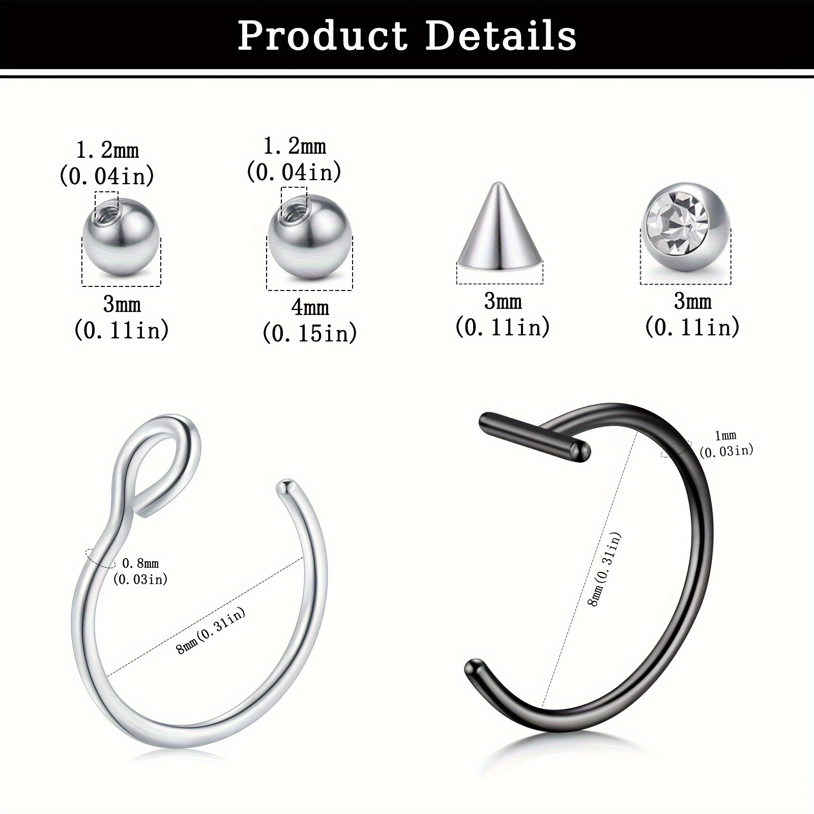 Tindik Palsu, Cincin Bibir Pal - Body Jewelry Ear ulasan dan harga