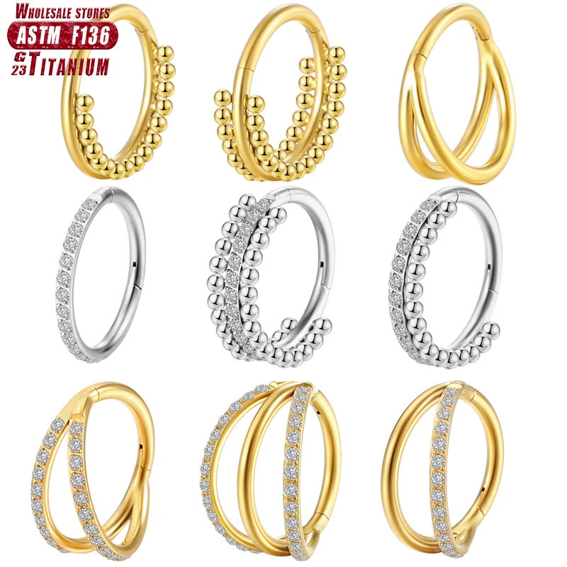 F136 cincin septum hidung Tita - Septum Clicker Ring ulasan dan harga