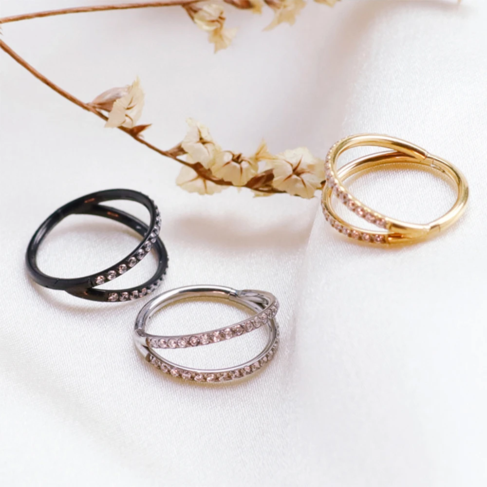 F136 cincin septum hidung Tita - Septum Clicker Ring ulasan dan harga