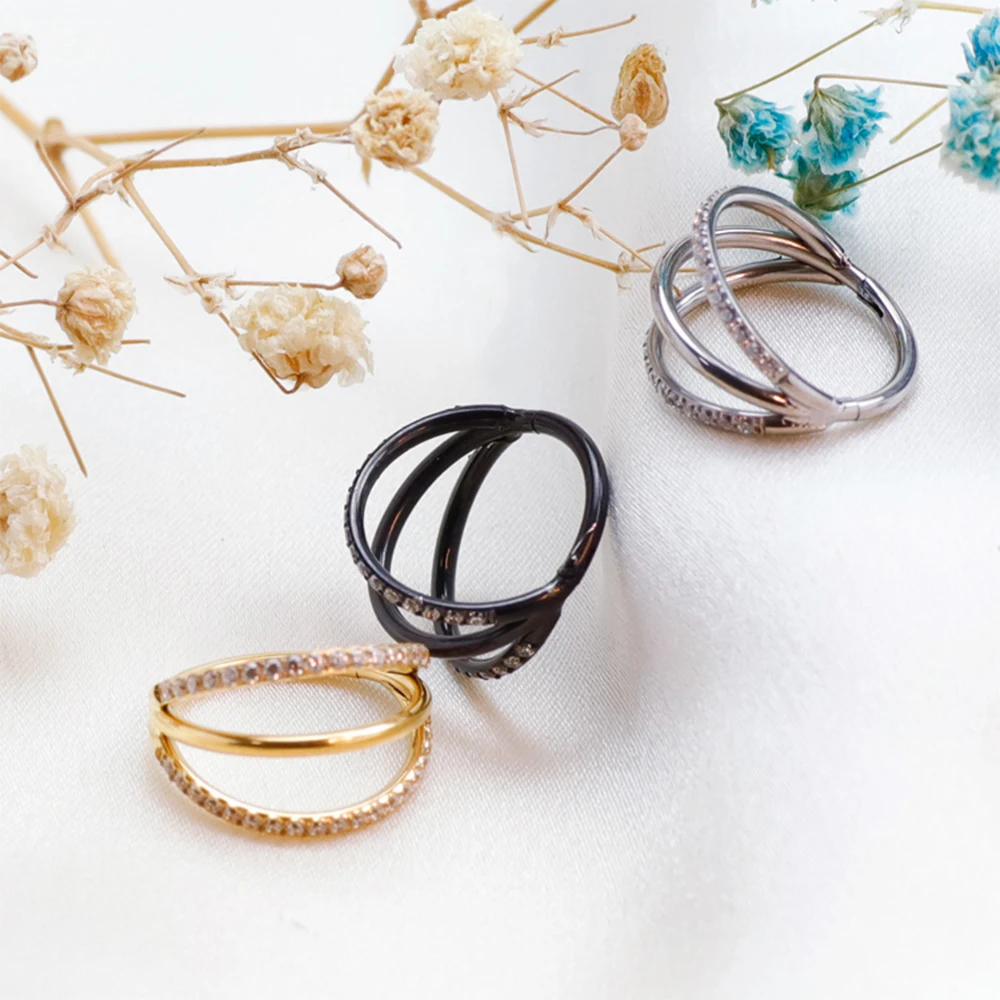 F136 cincin septum hidung Tita - Septum Clicker Ring ulasan dan harga
