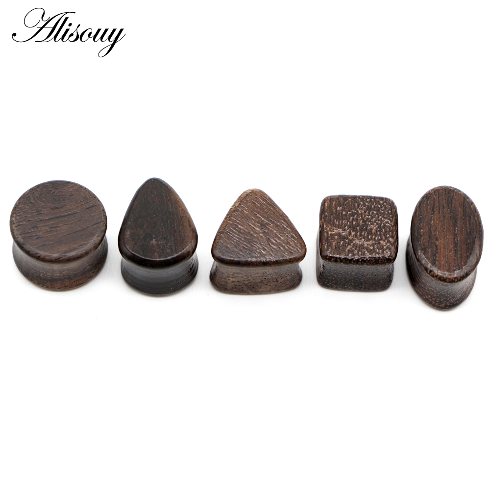 Alisouy 2Pcs Punk Alam Kayu Da - Body Jewelry Ear Gauges ulasan dan harga