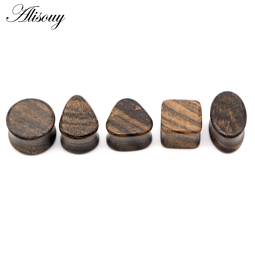 Alisouy 2Pcs Punk Alam Kayu Da - Body Jewelry Ear Gauges ulasan dan harga