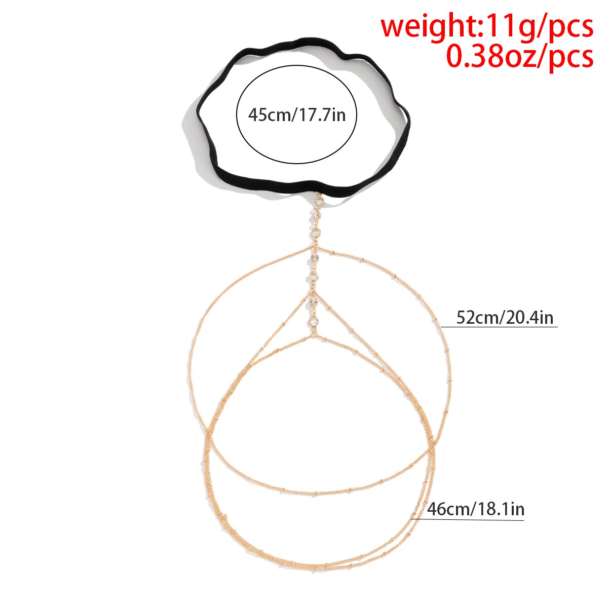 Boho pita elastis kristal kaki - Body Jewelry Ends ulasan dan harga