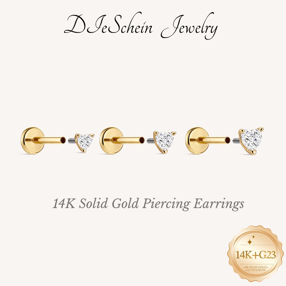Anting-anting stud emas murni  - Body Jewelry Ear ulasan dan harga