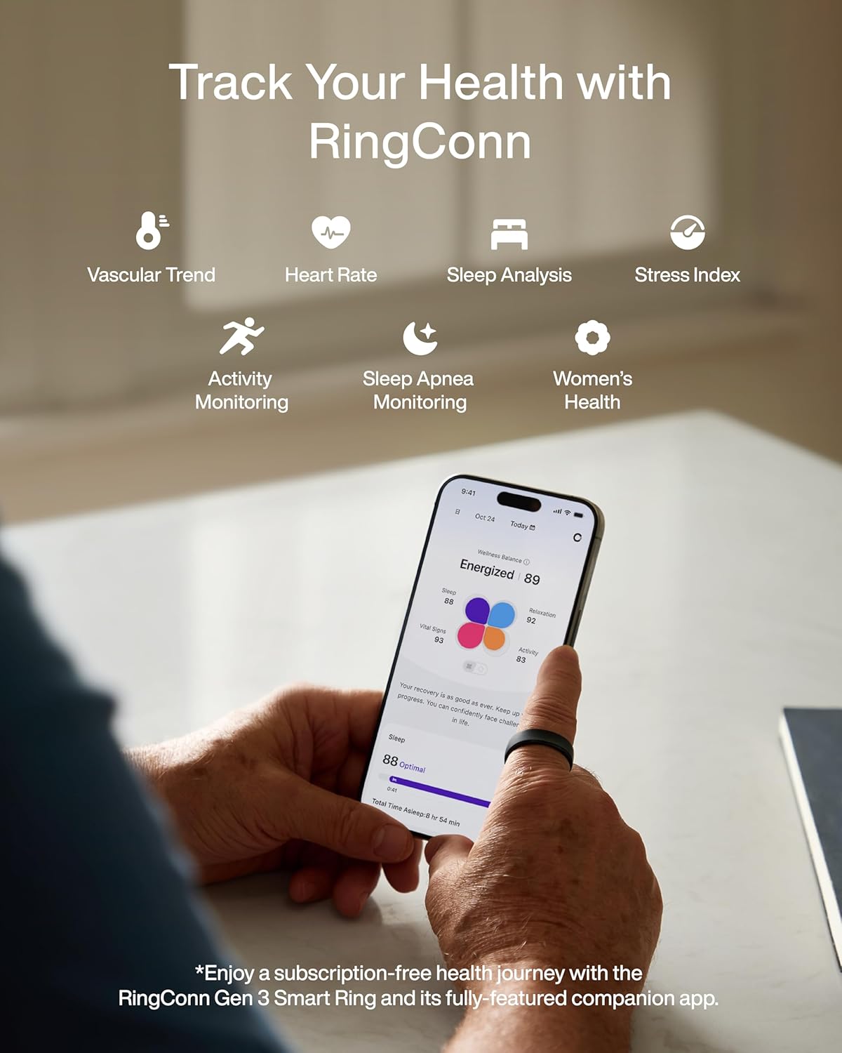 RingConn Gen 3 Smart Ring Pema - Daith Heart Ring ulasan dan harga