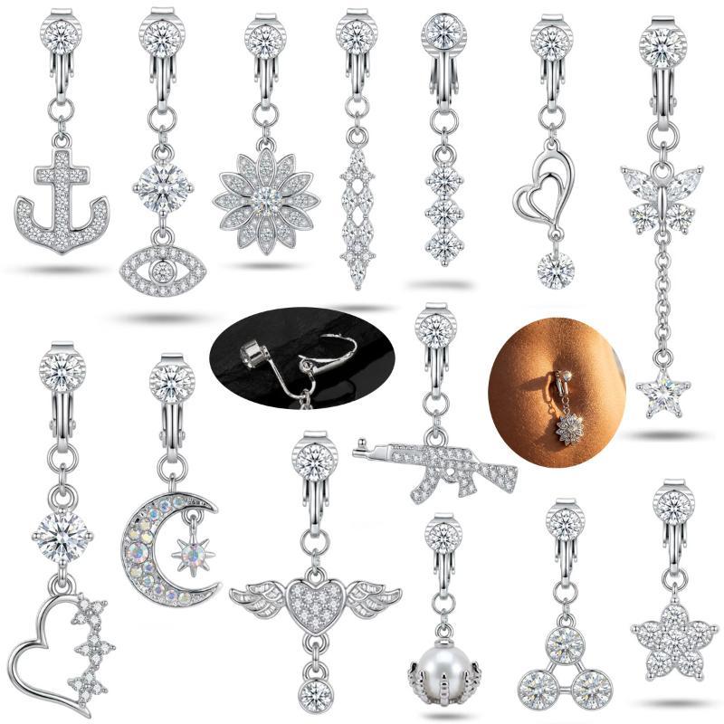 1Pcs Cincin Pusar Trendy Berbe - Body Jewelry Belly Button Rings ulasan dan harga