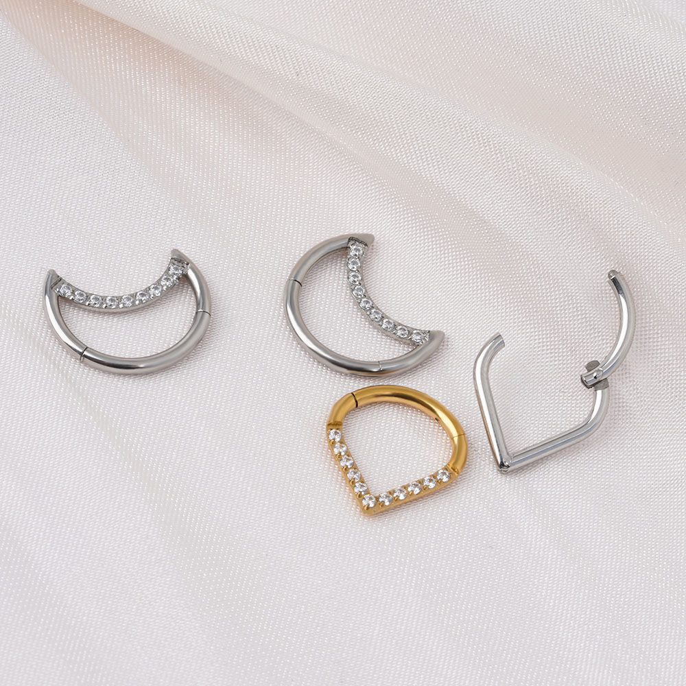 F136 Anting-Anting Helix Tulan - Septum Clicker Ring ulasan dan harga