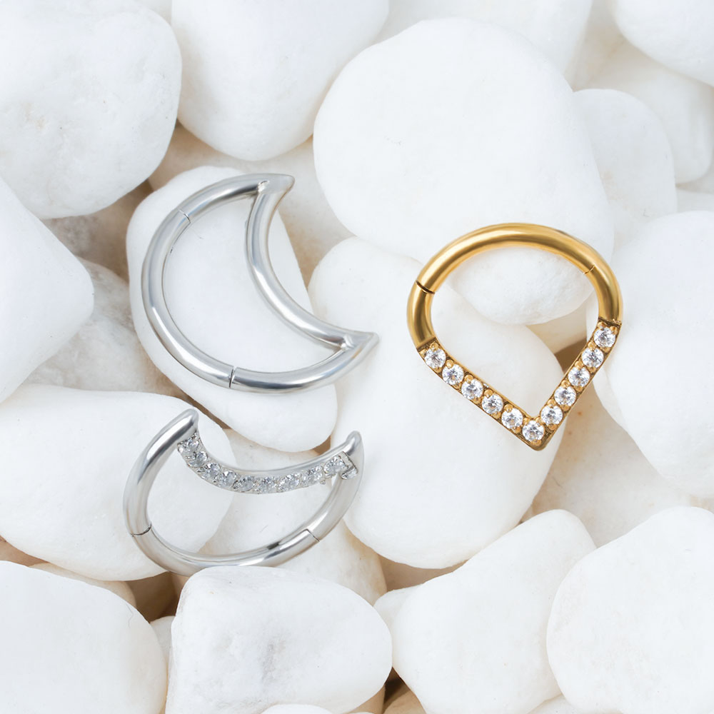 F136 Anting-Anting Helix Tulan - Septum Clicker Ring ulasan dan harga