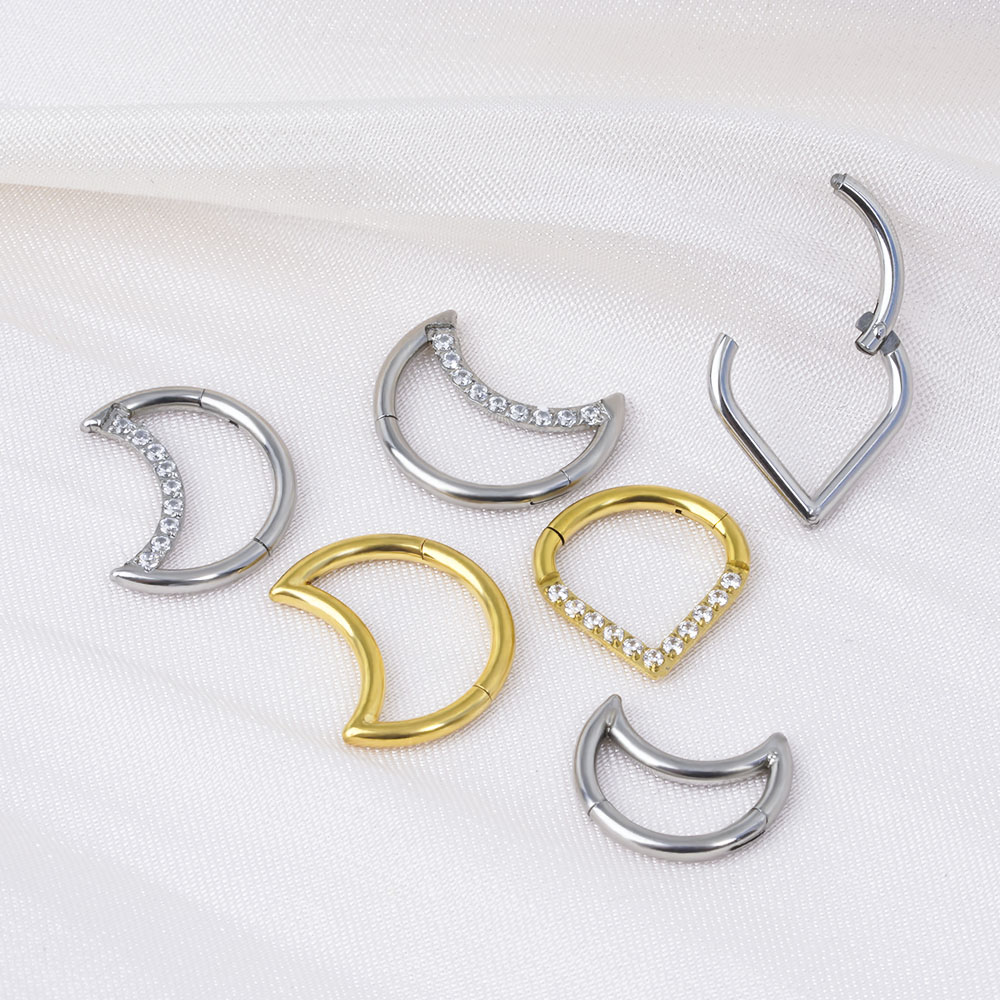 F136 Anting-Anting Helix Tulan - Septum Clicker Ring ulasan dan harga