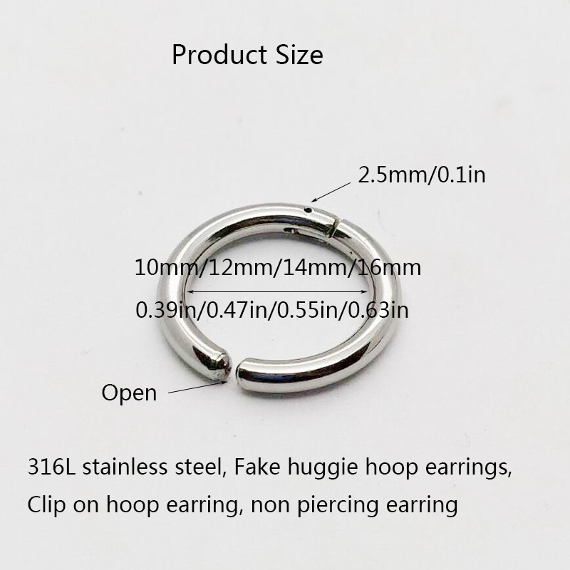 2/6 buah anting-anting Hoop Hu - Body Jewelry Ear ulasan dan harga