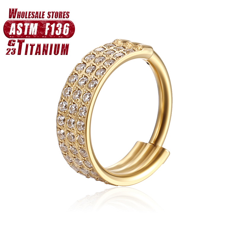 F136 cincin hidung Titanium, A - Septum Clicker Ring ulasan dan harga