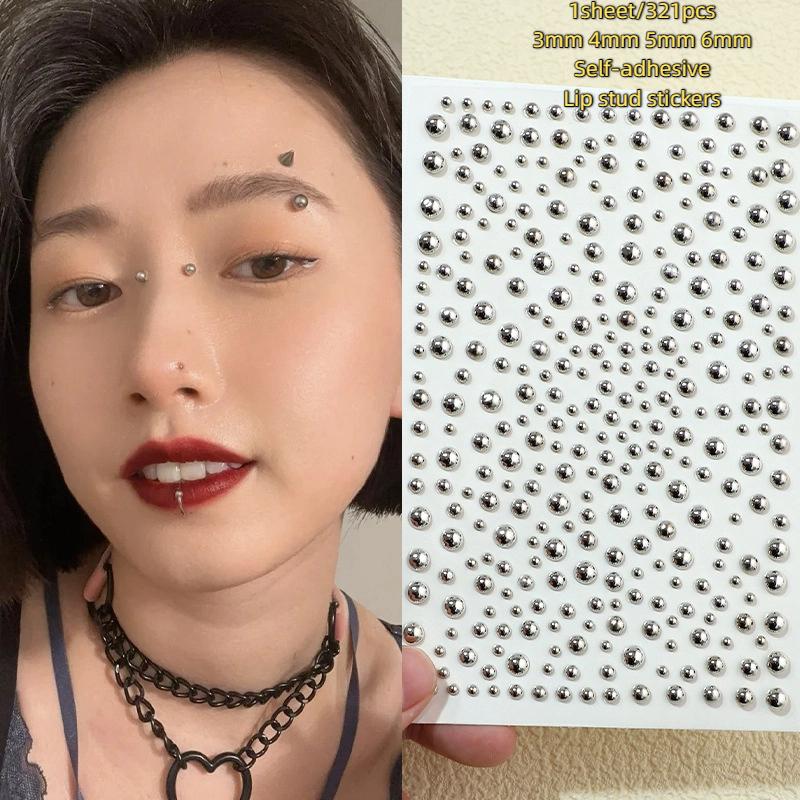 321 Buah Stiker Kancing Bibir  - Body Jewelry Art ulasan dan harga