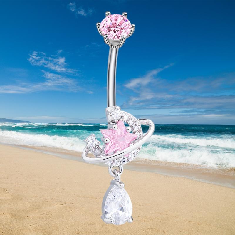Cincin Pusar Kristal Baru Mode - Body Jewelry Universe ulasan dan harga