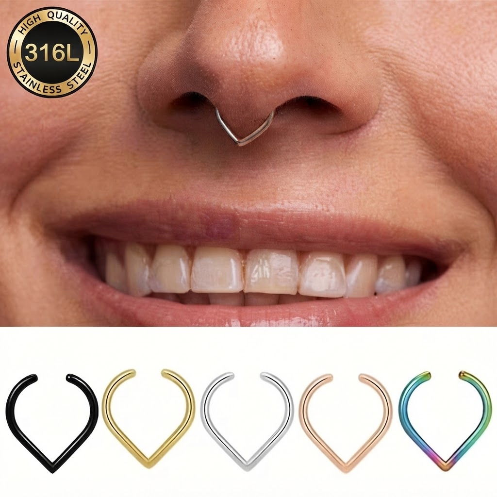 5Pcs Set Cincin Hidung Palsu S - Body Jewelry Ear ulasan dan harga
