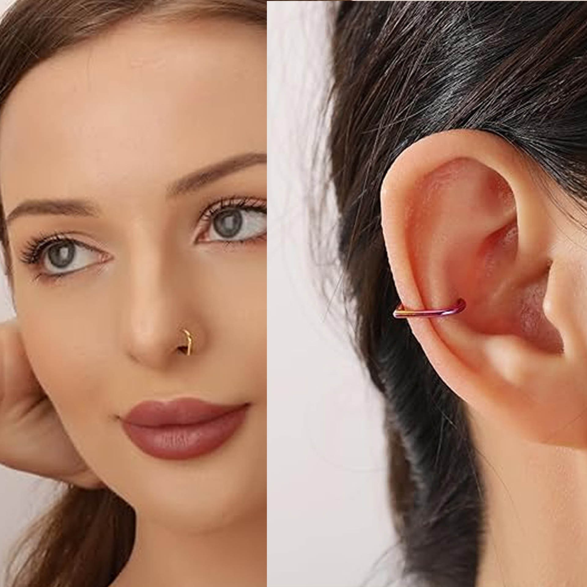 5Pcs Set Cincin Hidung Palsu S - Body Jewelry Ear ulasan dan harga