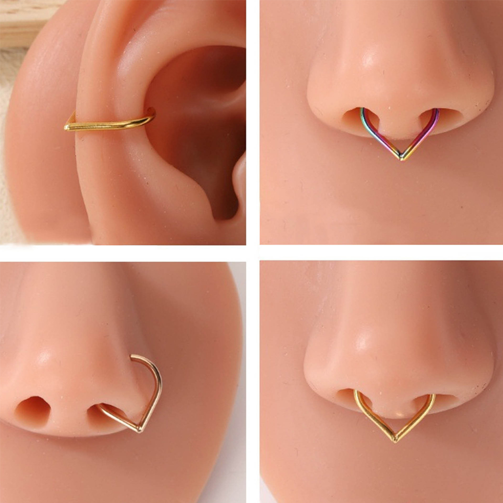 5Pcs Set Cincin Hidung Palsu S - Body Jewelry Ear ulasan dan harga