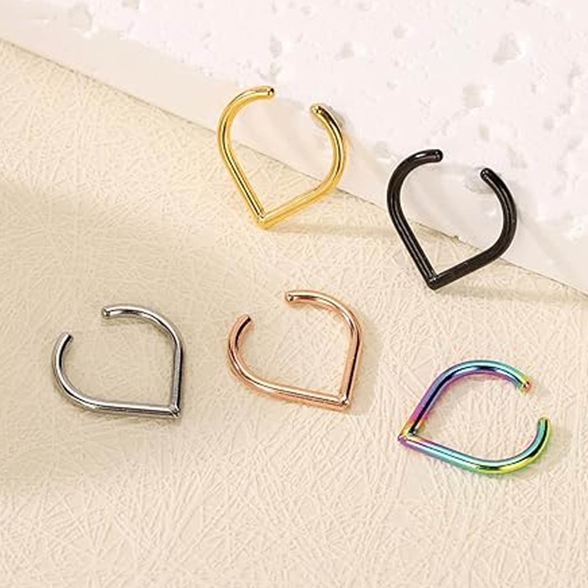 5Pcs Set Cincin Hidung Palsu S - Body Jewelry Ear ulasan dan harga