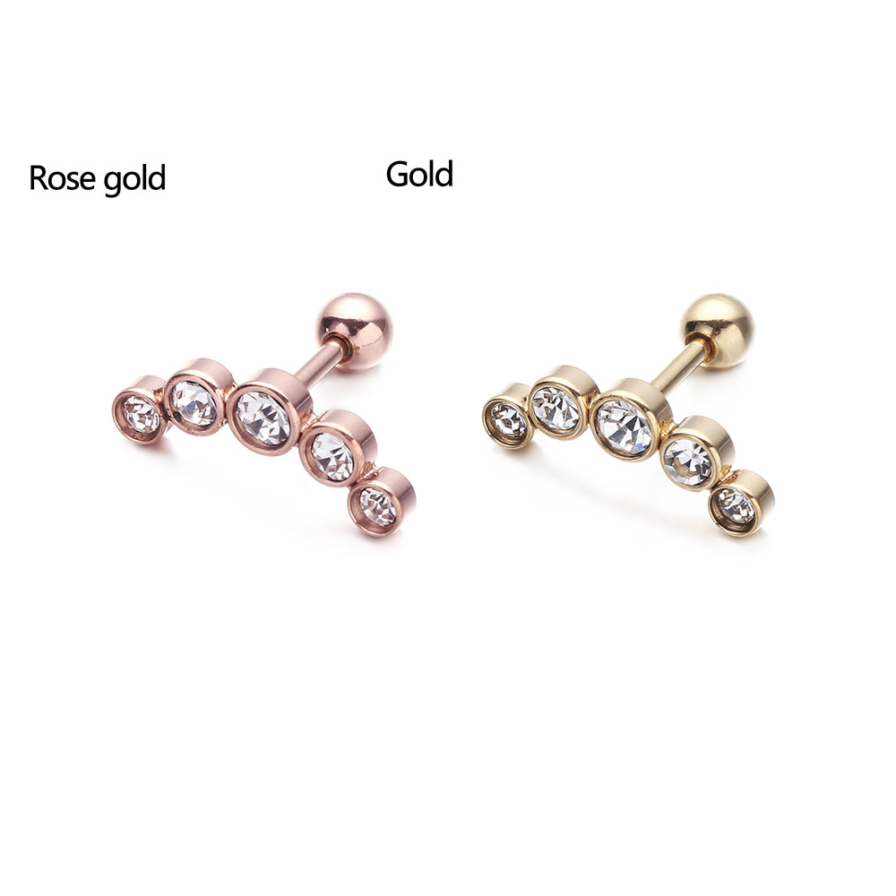 1Pcs Anting Tusuk Baja Tahan K - Body Jewelry Ear ulasan dan harga