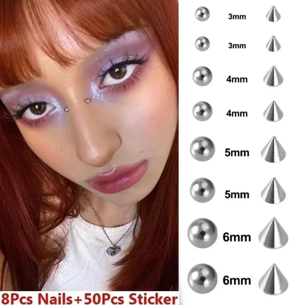 58-180pcs Set Stiker Kuku Bibi - Body Jewelry Belly Button Rings ulasan dan harga