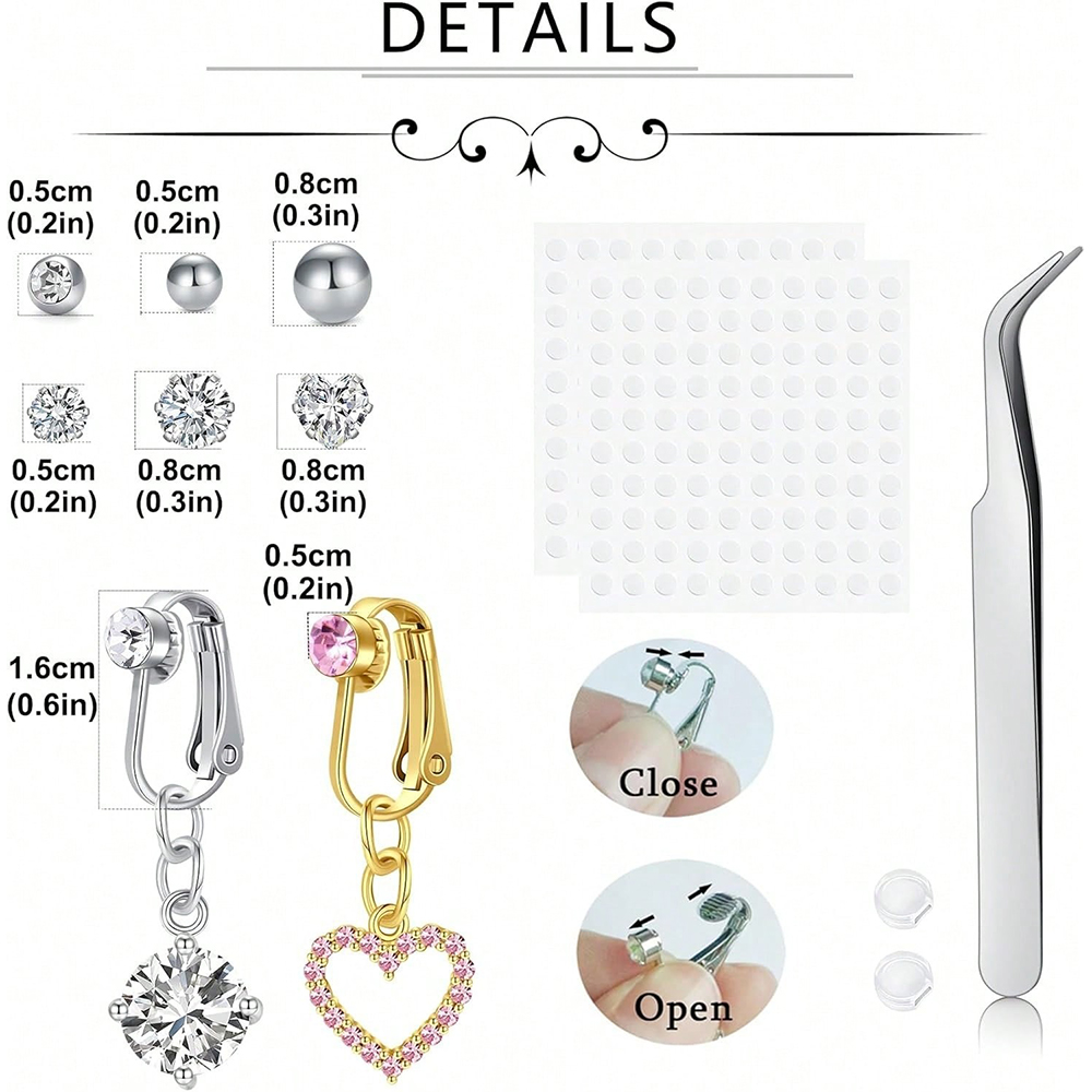 Cincin Pusar Palsu Berbentuk K - Body Jewelry Belly Button Rings ulasan dan harga