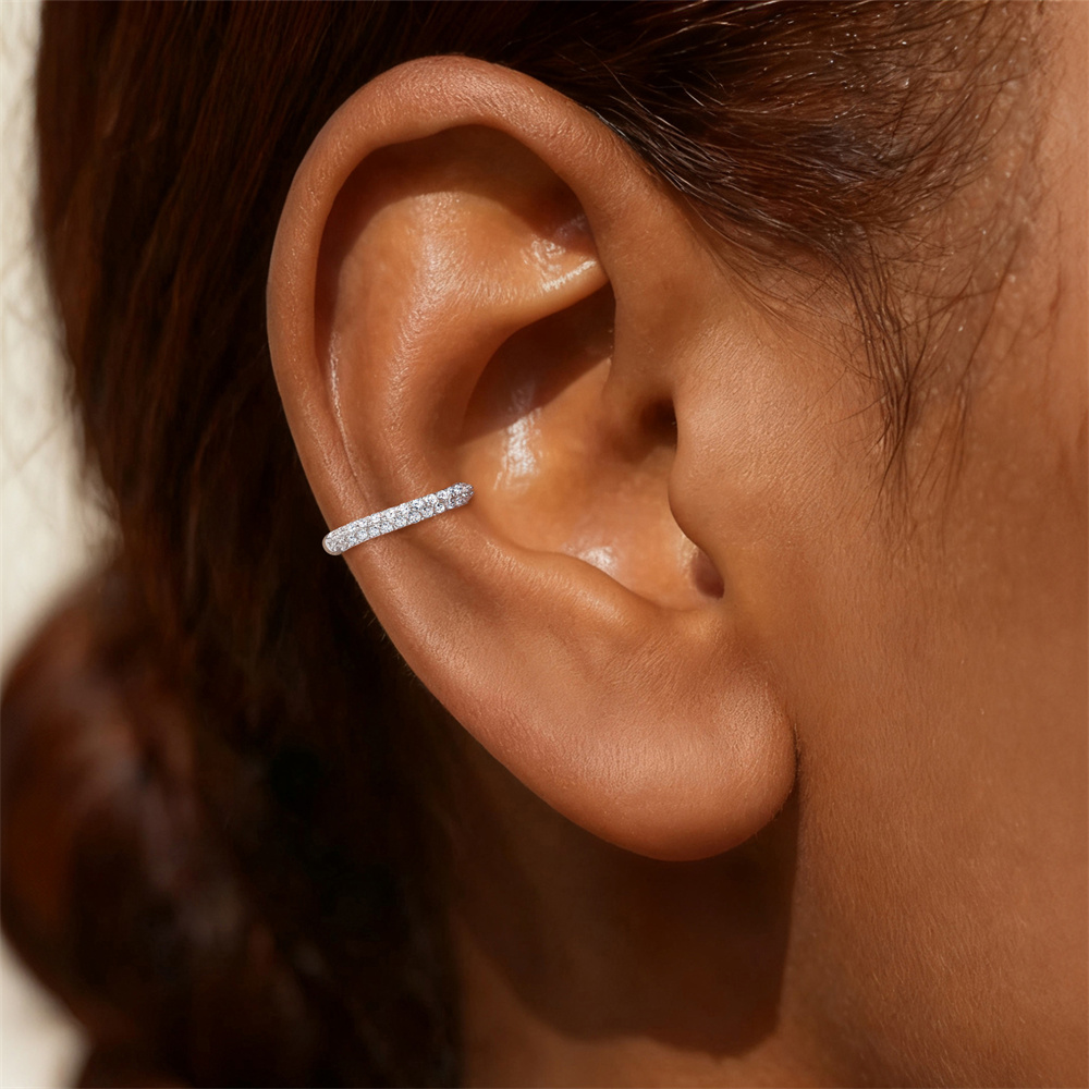 KOJ 1PC 925 Sterling Silver Mo - Body Jewelry Hypoallergenic ulasan dan harga