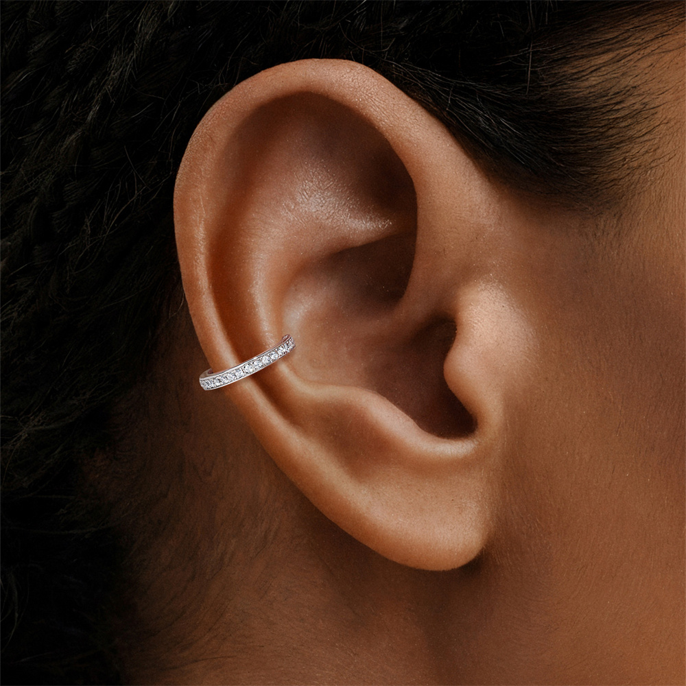 KOJ 1PC 925 Sterling Silver Mo - Body Jewelry Hypoallergenic ulasan dan harga
