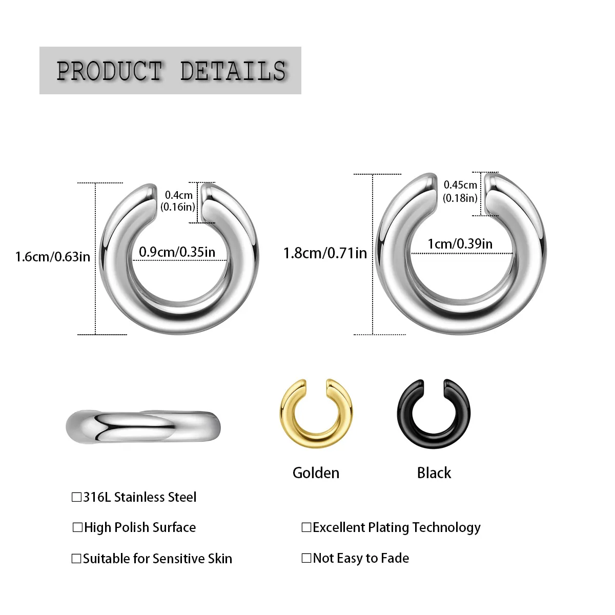 1 buah Cincin Hidung Bentuk C  - Body Jewelry Ear ulasan dan harga
