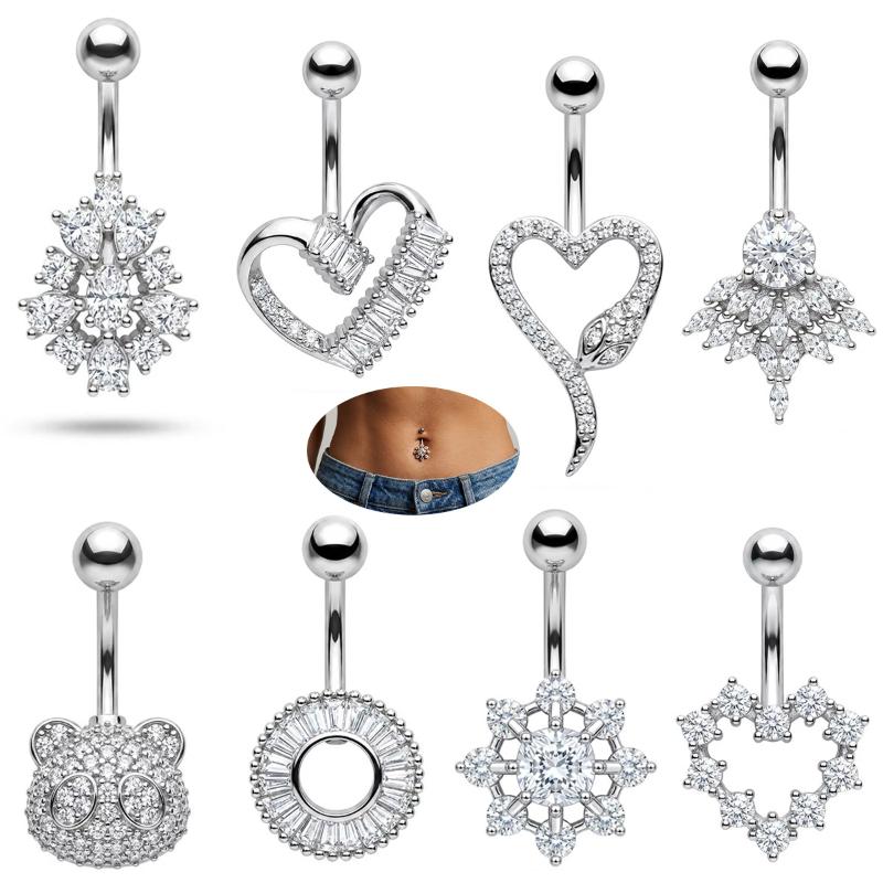 Cincin Pusar Bunga Kupu-Kupu d - Body Jewelry Belly Button Rings ulasan dan harga
