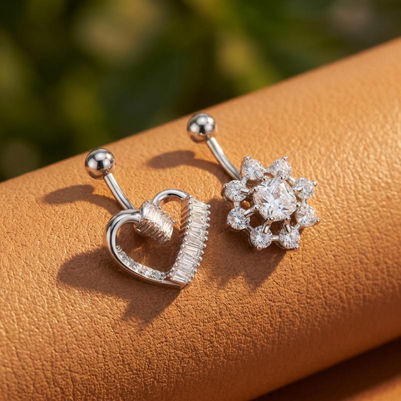 Cincin Pusar Bunga Kupu-Kupu d - Body Jewelry Belly Button Rings ulasan dan harga