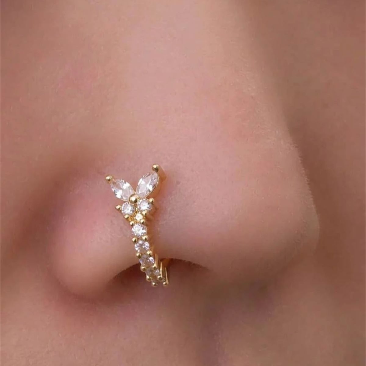 1 Buah Klip Hidung Bentuk Y Ta - Body Jewelry Hot ulasan dan harga
