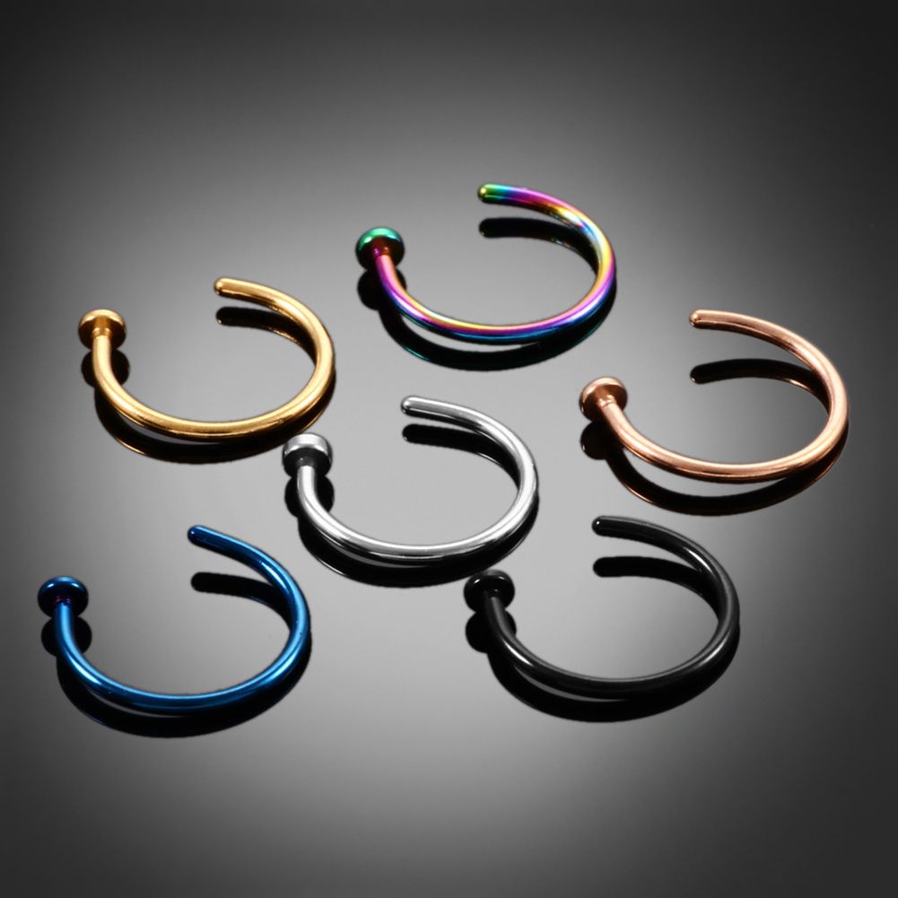 10 Pcs Anting-anting Stud Bent - Body Jewelry Ear ulasan dan harga