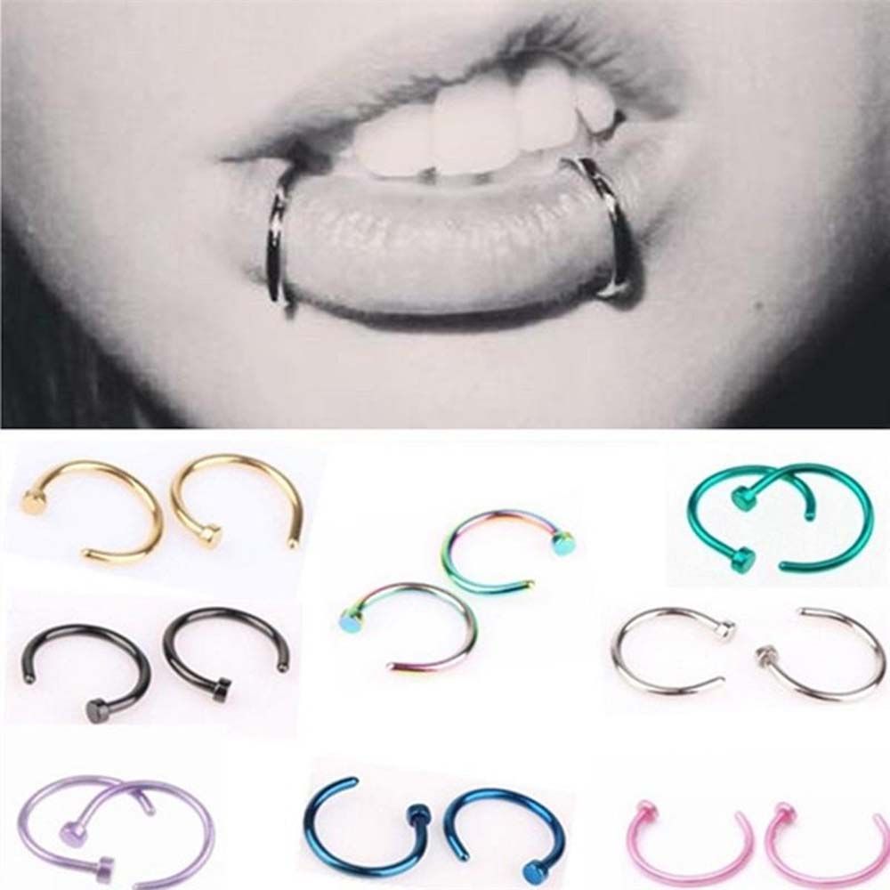 10 Pcs Anting-anting Stud Bent - Body Jewelry Ear ulasan dan harga