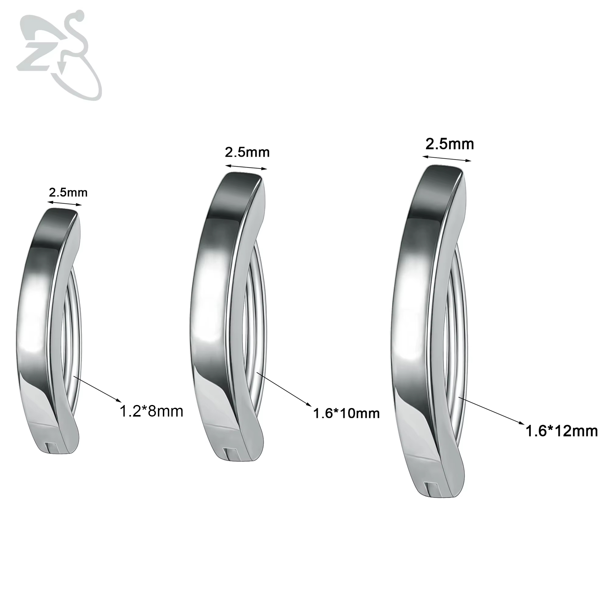 ZS 1 PC 14G/16G Cincin Pusar S - Zs Body Jewelry ulasan dan harga