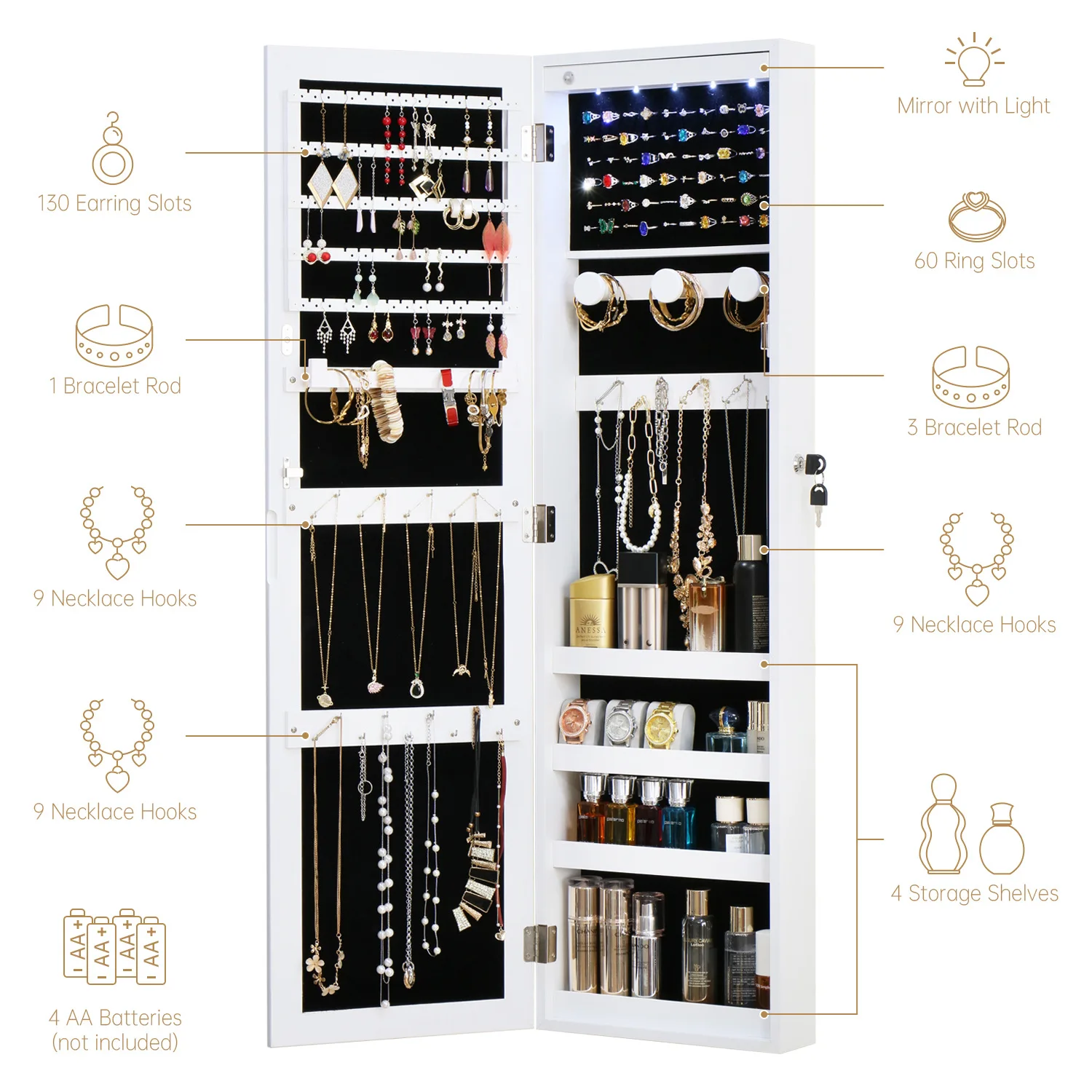 Lemari perhiasan, lemari cermi - Body Jewelry Manufacturers ulasan dan harga
