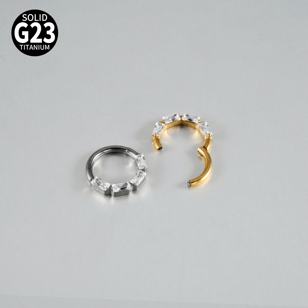 1pcs Titanium Berbagai Model C - Septum Clicker Ring ulasan dan harga