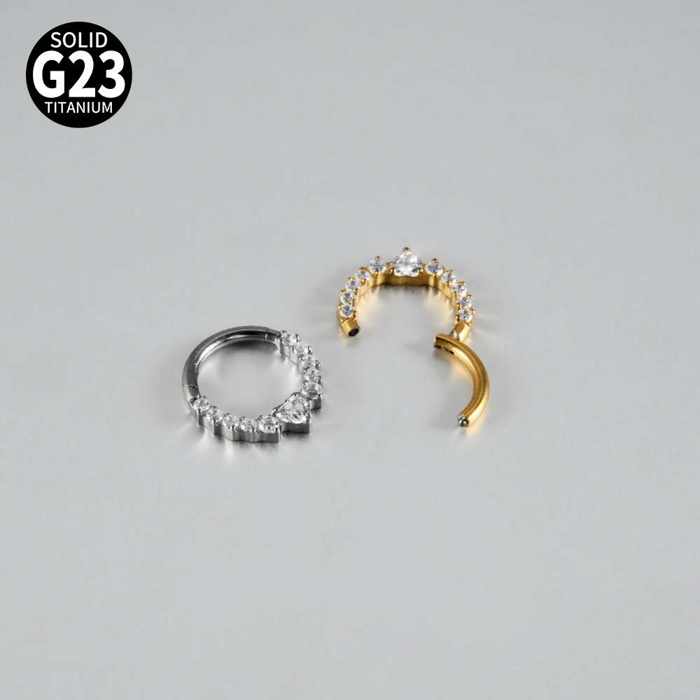 1pcs Titanium Berbagai Model C - Septum Clicker Ring ulasan dan harga