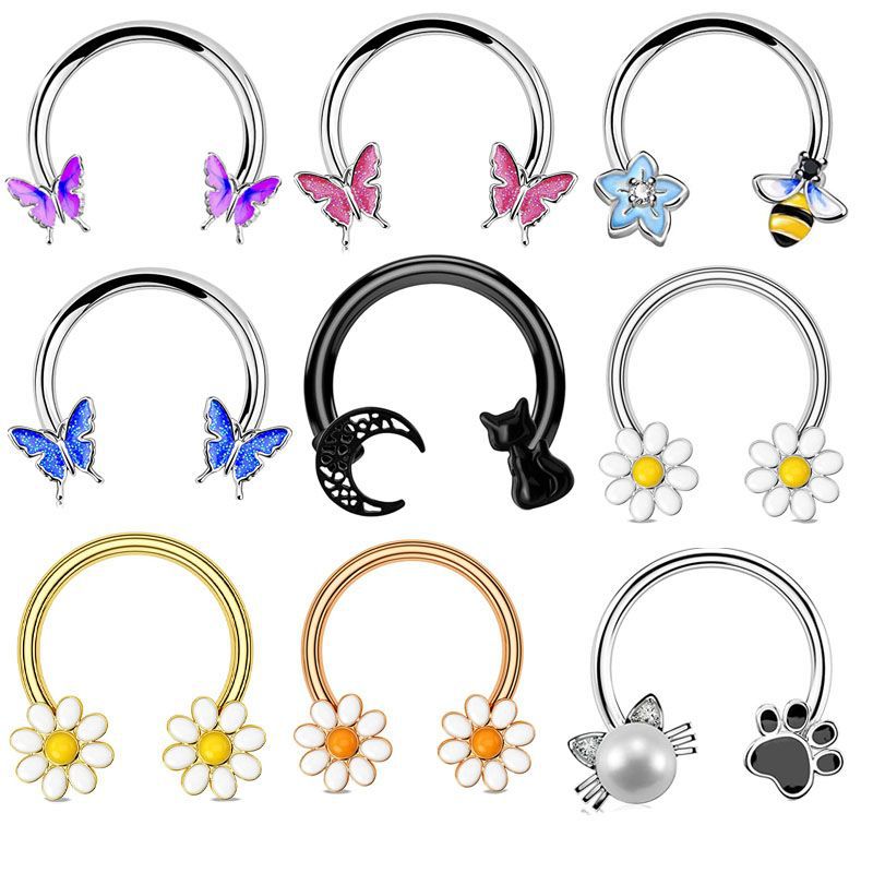 Cincin Septum 16G, Perhiasan T - Body Jewelry Ear ulasan dan harga