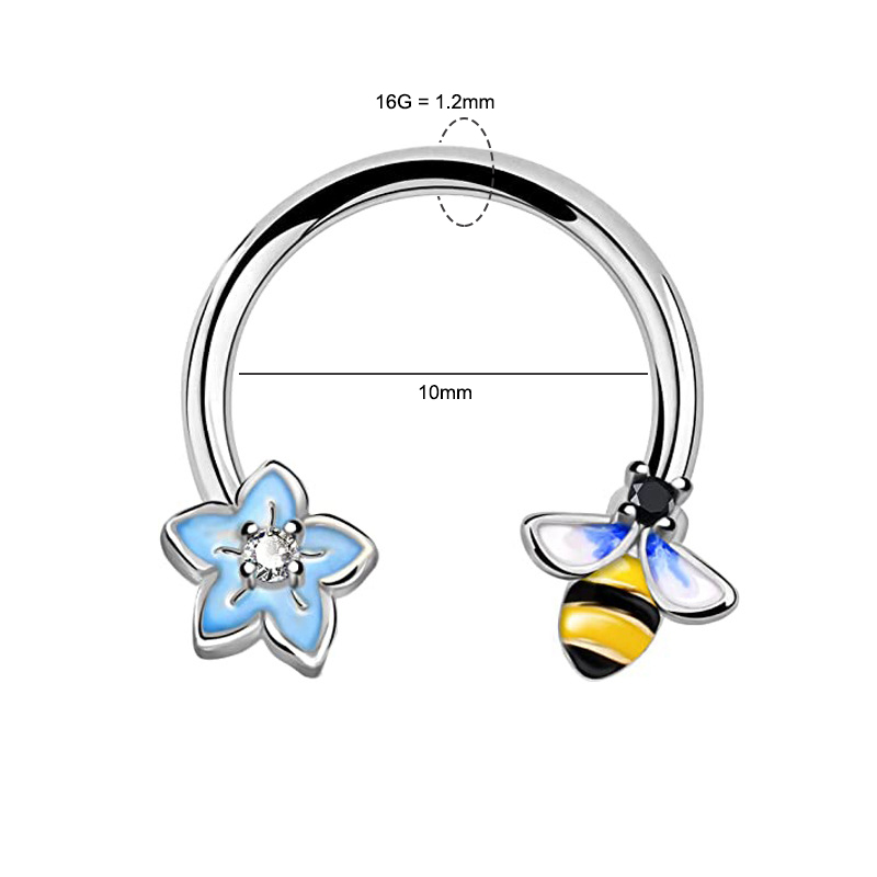 Cincin Septum 16G, Perhiasan T - Body Jewelry Ear ulasan dan harga