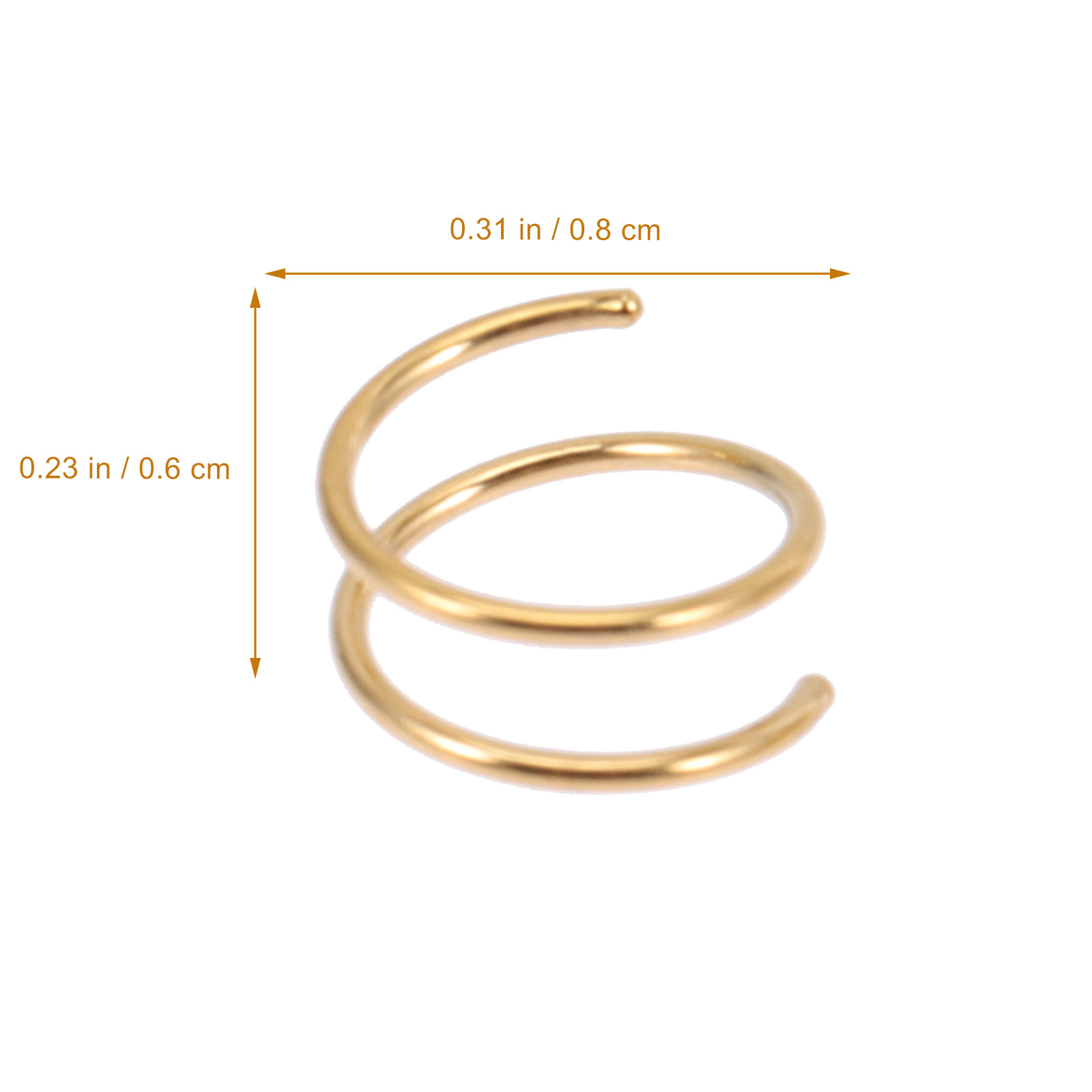 2 Buah Cincin Hidung Spiral, T - Body Jewelry Universe ulasan dan harga