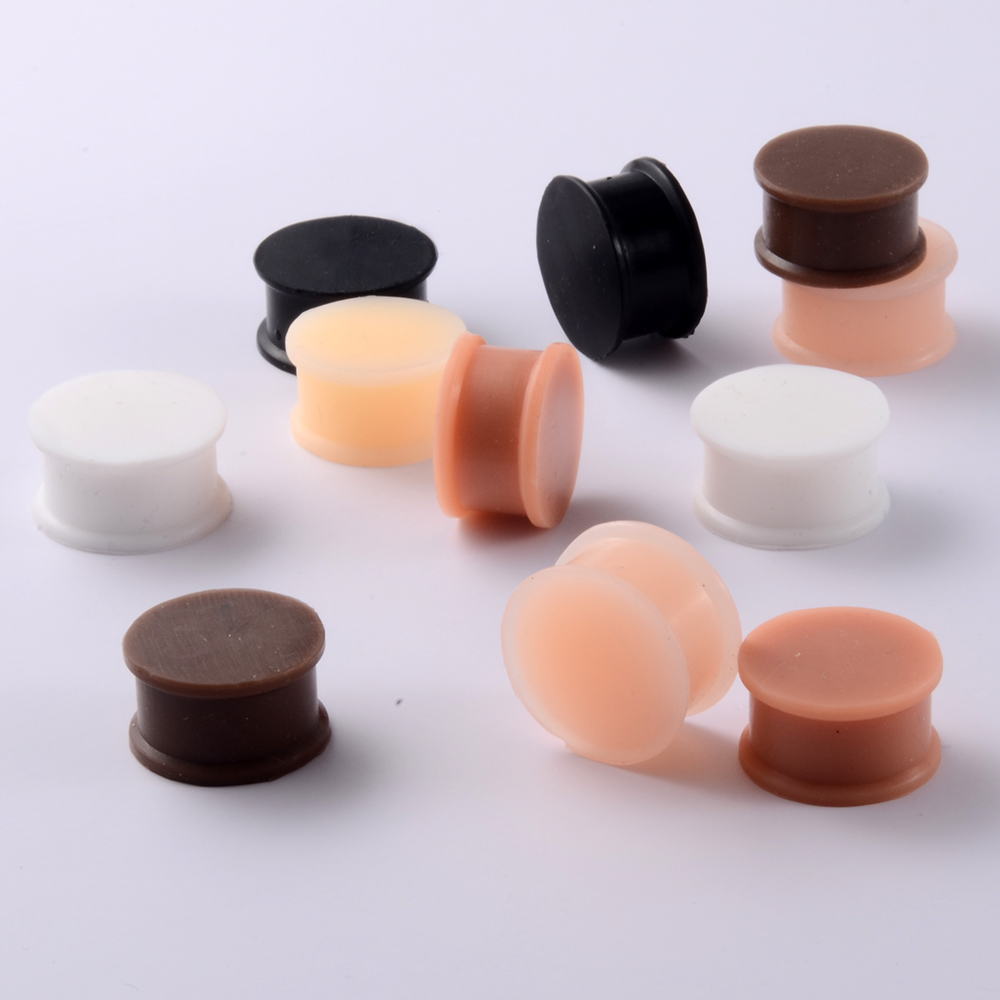 1 Pasang Silikon Fleksibel Ear - Body Jewelry Ear Gauges ulasan dan harga