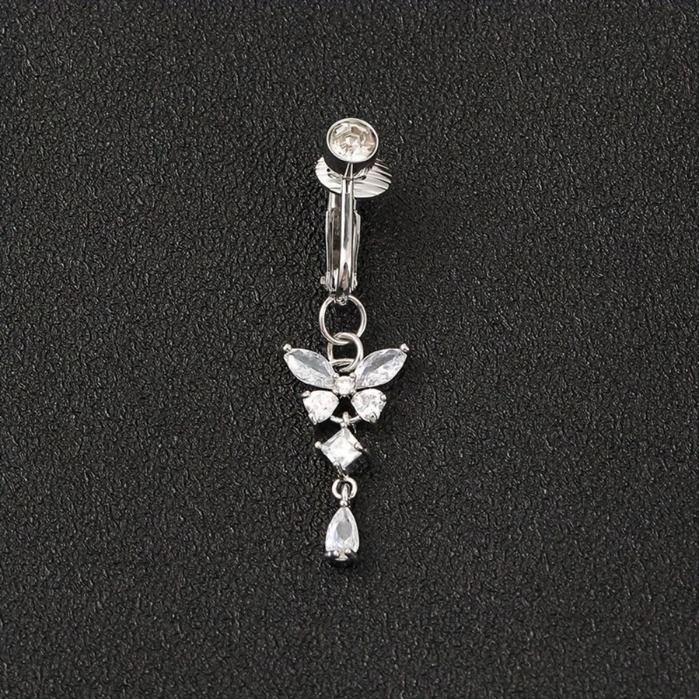 Cincin Pusar Desain Kupu-kupu  - Body Jewelry Belly Button Rings ulasan dan harga