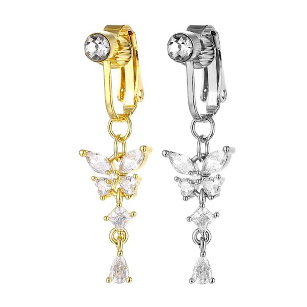 Cincin Pusar Desain Kupu-kupu  - Body Jewelry Belly Button Rings ulasan dan harga