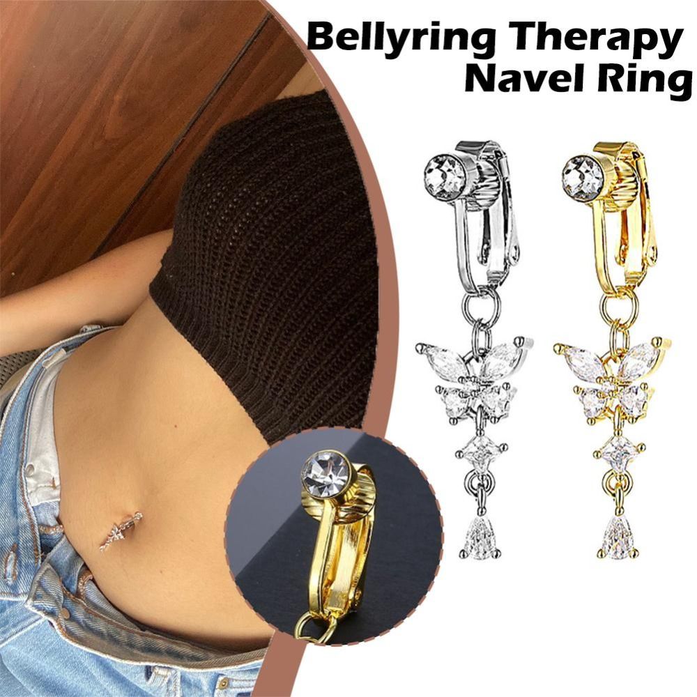 Cincin Pusar Desain Kupu-kupu  - Body Jewelry Belly Button Rings ulasan dan harga