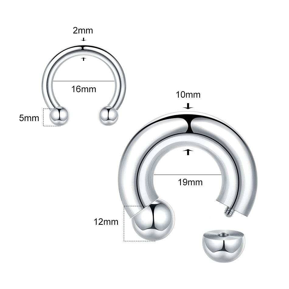 1 Buah 18G-00G Cincin Tapal Ku - Body Jewelry Ear Gauges ulasan dan harga