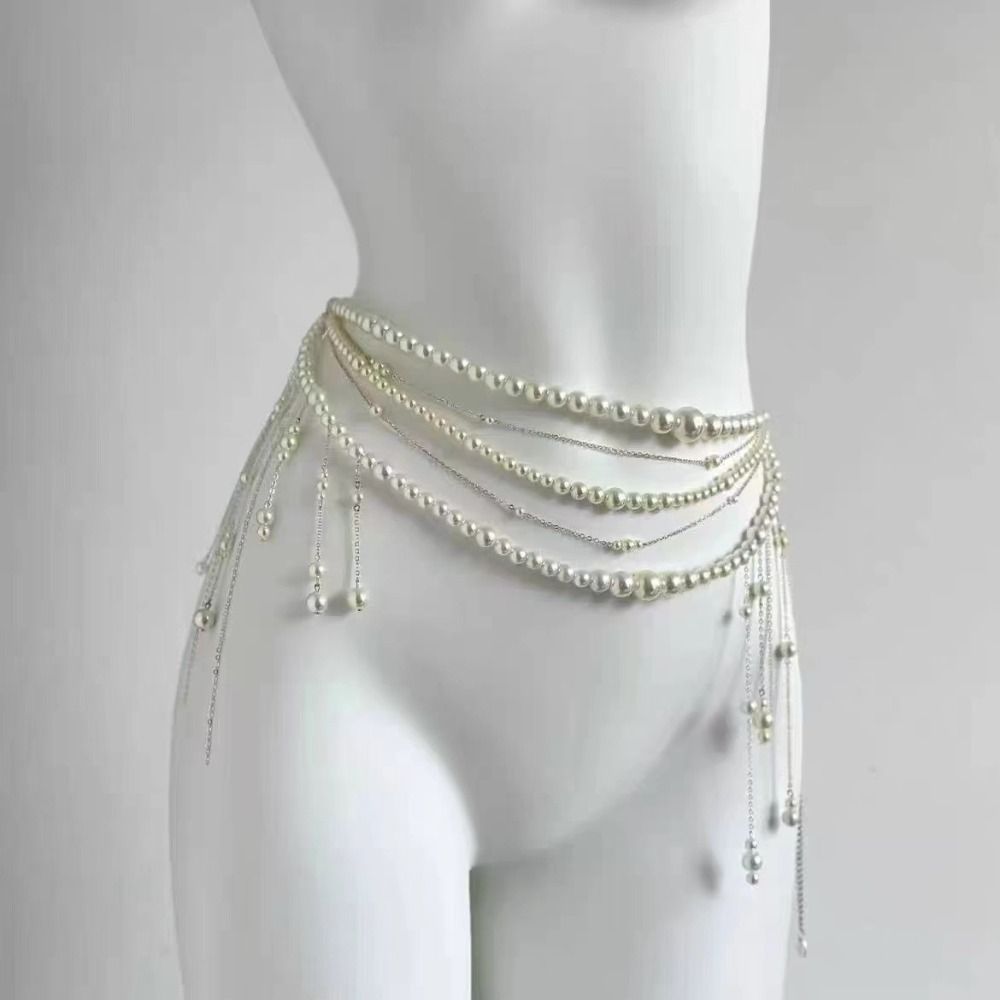 Rantai Pinggang Mutiara Elegan - Body Jewelry For Women ulasan dan harga