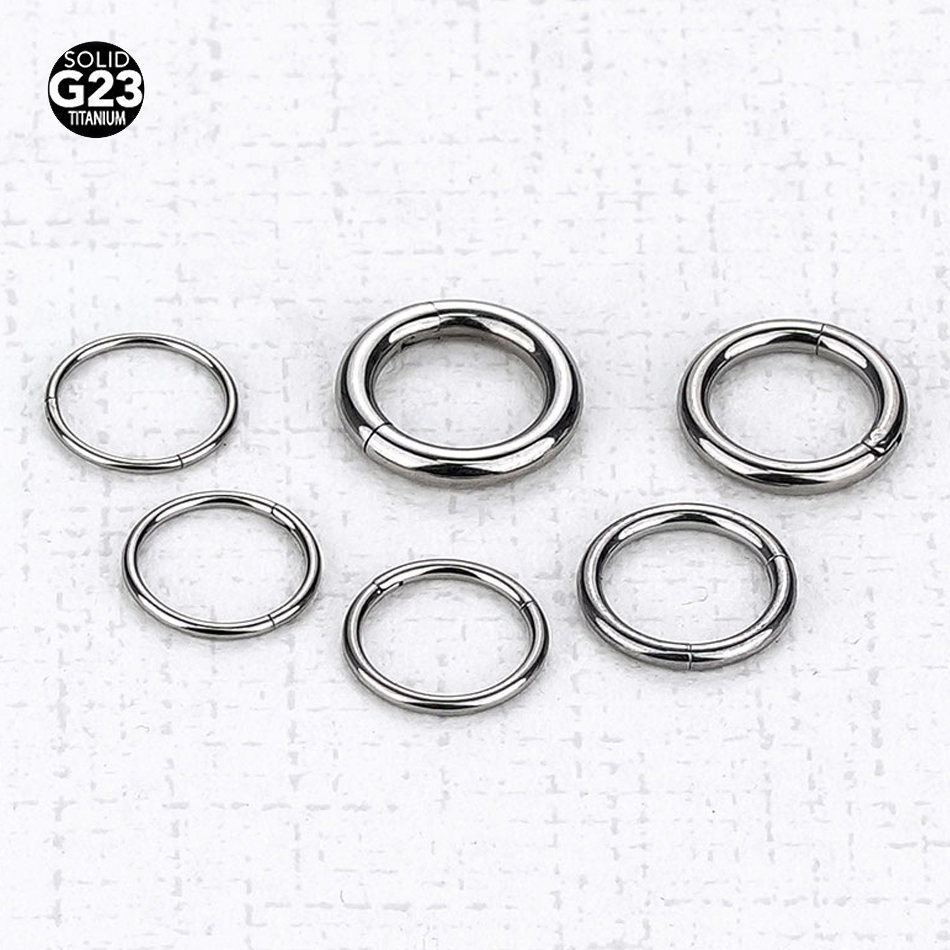 1 PC G23 Titanium Hinged Segme - Septum Clicker Ring ulasan dan harga