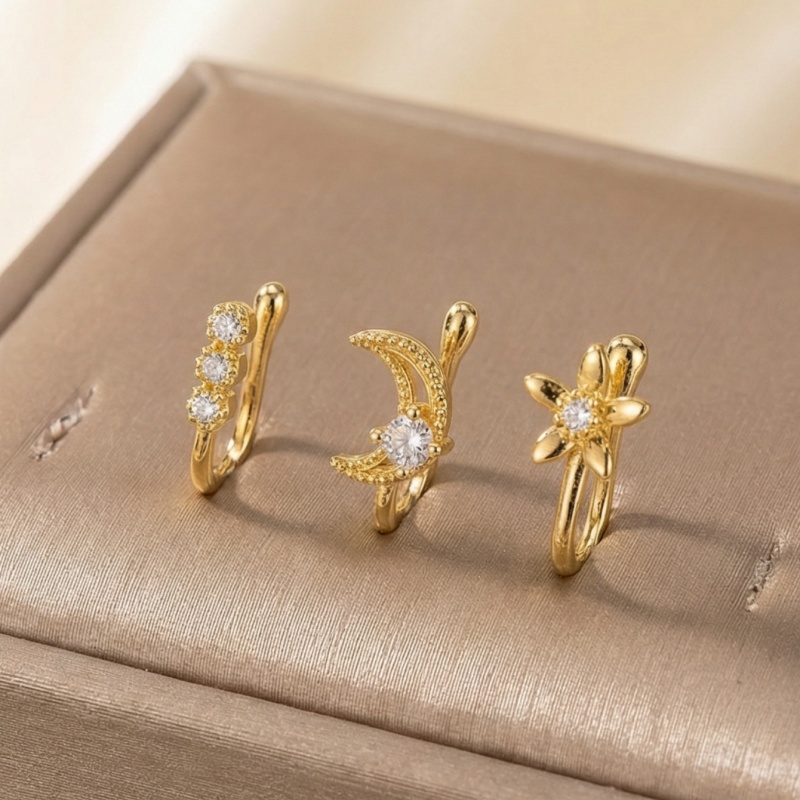 Set klip hidung retro 3 buah,  - Body Jewelry Lot ulasan dan harga