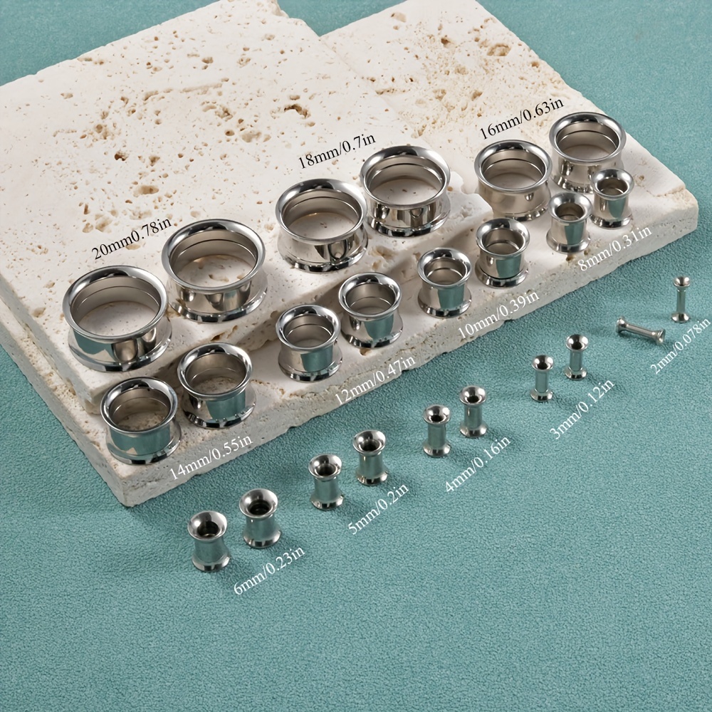 1 pasang/12 pasang Set Stainle - Body Jewelry Ear Gauges ulasan dan harga