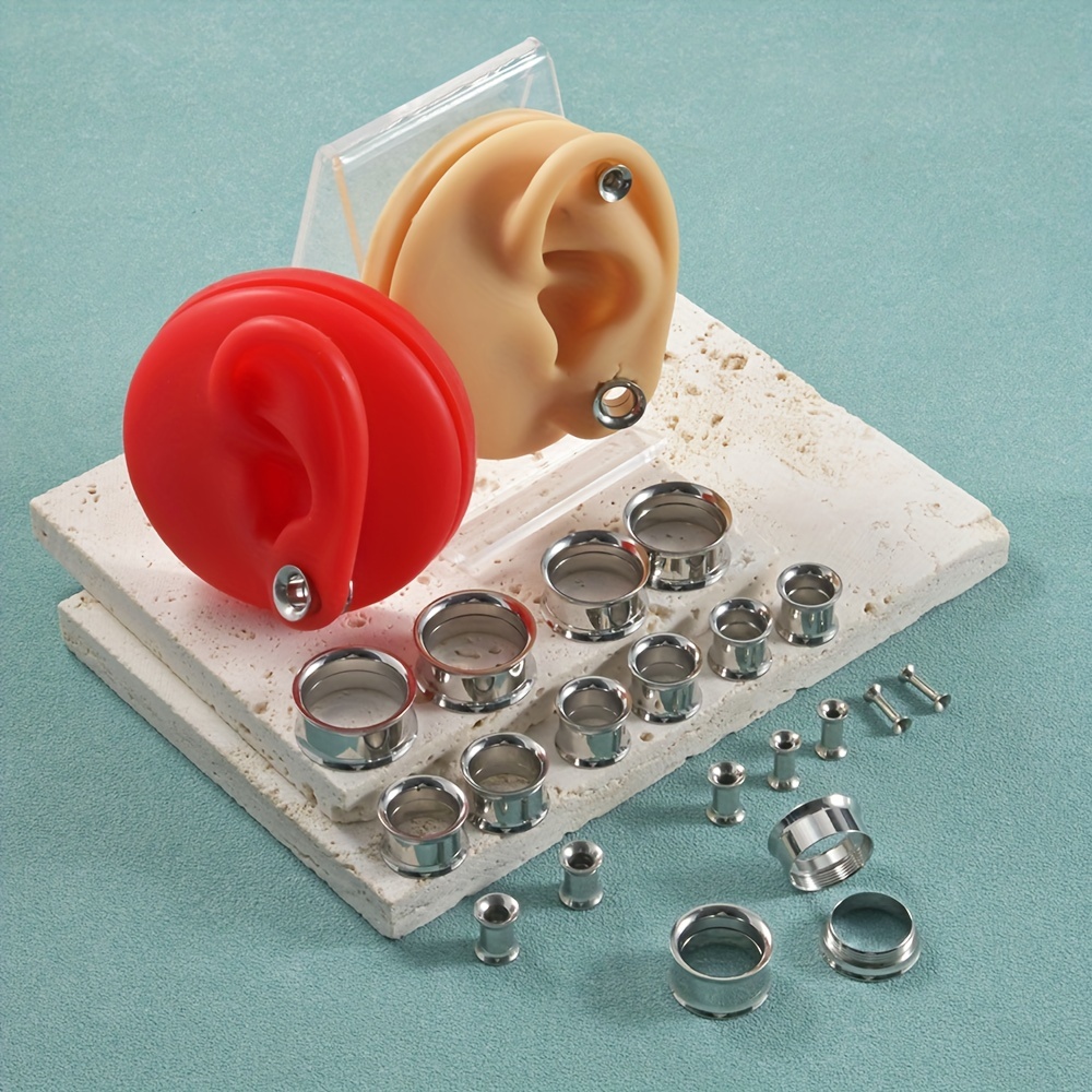 1 pasang/12 pasang Set Stainle - Body Jewelry Ear Gauges ulasan dan harga