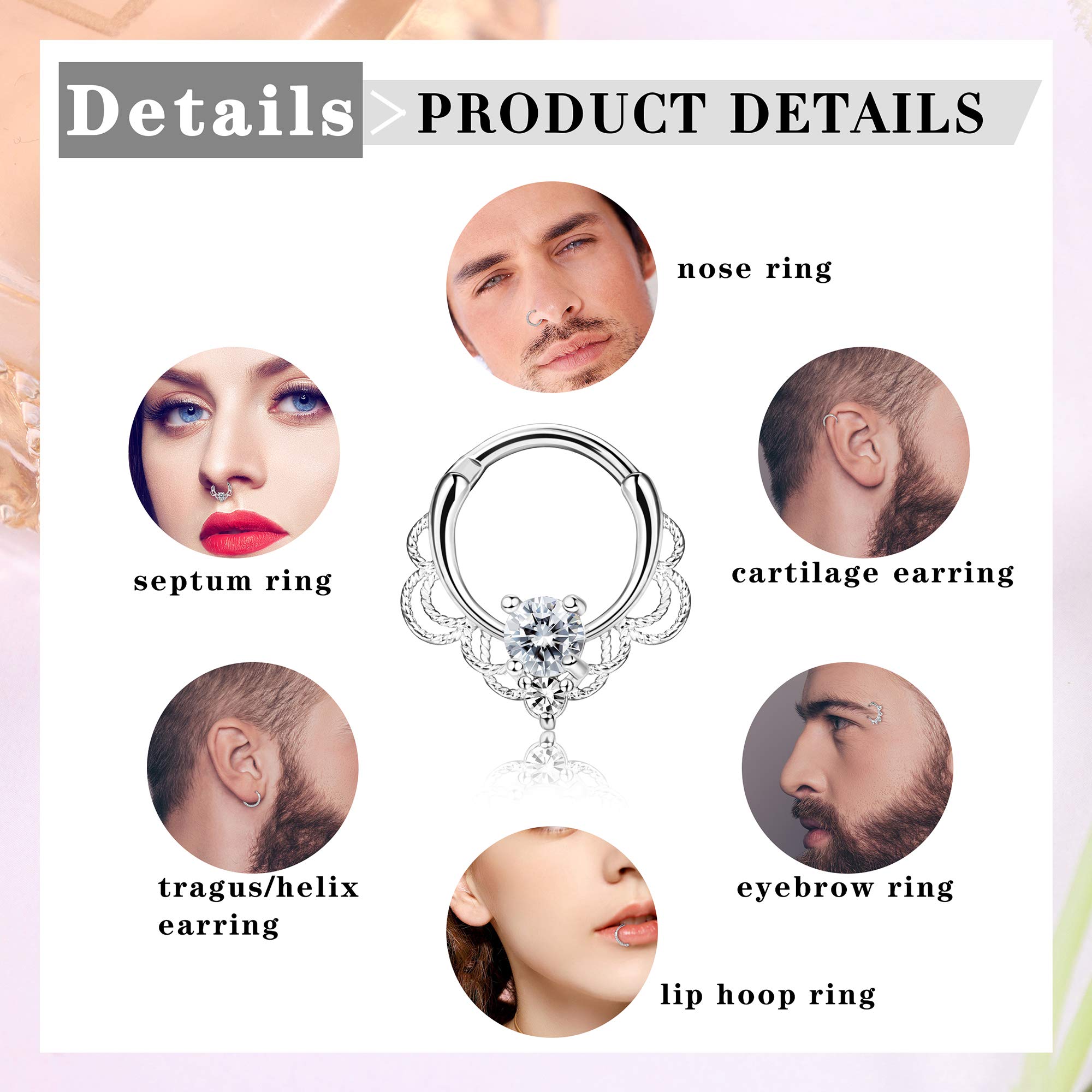 Drperfect 16G Septum Clicker c - Septum Clicker Ring ulasan dan harga